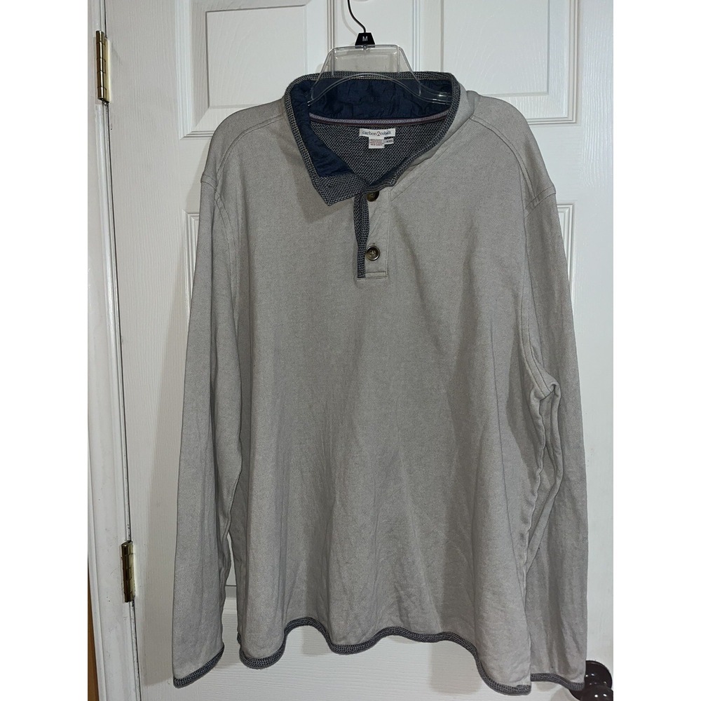 Carbon 2 Cobalt Mens Thick 2xl Beige Henley , Hiking , Camping